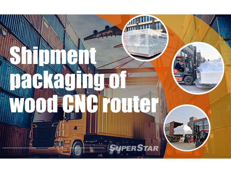 Router CNC in legno in imballaggio